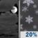 Saturday Night: Mostly Cloudy then Slight Chance Light Snow