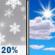 Tuesday: Slight Chance Snow Showers then Mostly Sunny